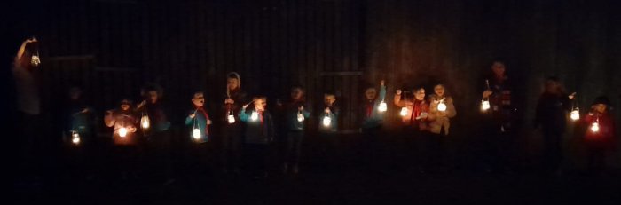 Outside with
                                Lanterns