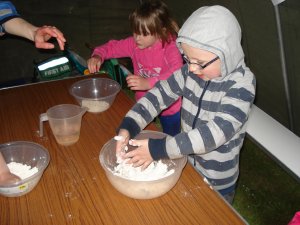 mixing
dough
