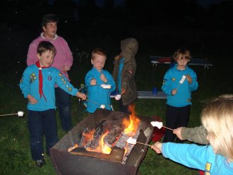 toasting marshmallows