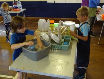 washing up